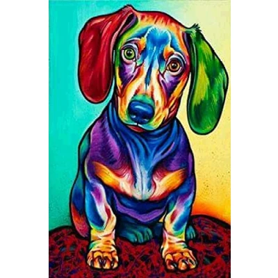 Image of Paint by Numbers for Adults Kids, Komking Number Kits Acryli Painting Adults, Cute Dog 16x20inch Unframed