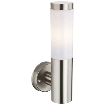 Image of Firstlight Plaza Modern Style Lantern in Stainless Steel and Opal