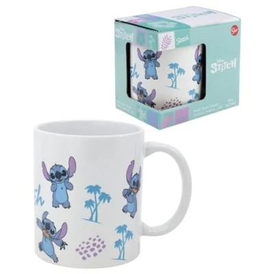 Image of Stitch Disney Pattern Mug 11oz Ceramic Kids Breakfast