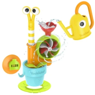 Image of Yookidoo Toddler Baby Bath Toy (Ages 1 3) Pop up Snail Sprinkler Garden Adventure Set with Watering Can (Mold Free) Attach to Any Tub, Shower Fun for time Great Boys , Girls &amp; Kids