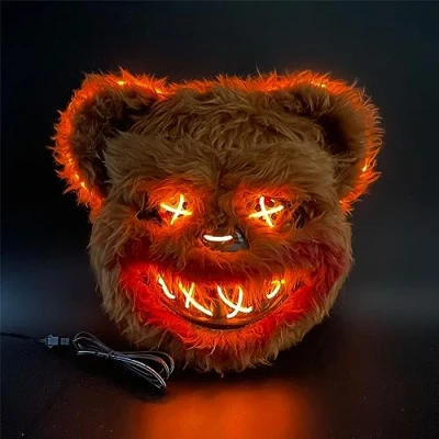 Image of YTFSKFUI Halloween Mask,Scary Bear Scary Bloody Furry Mask,Slipknot Mask,Horror Mask,Funny Mask For Carnival Party Costume Cosplay Masquerade Adults Kids