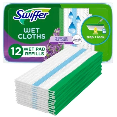 Image of Procter &amp; Gamble 12 Count Febreze Lavender Vanilla Wet Cloth Refills