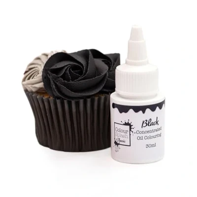 Image of Colour Splash Oil Based Food Black Vibrant Edible For Baking, Colours Buttercream, Cake Mix, Chocolate 30ml