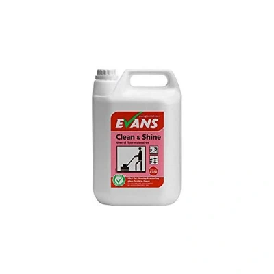 Image of Evans Vanodine Clean and Shine Perfumed Neutral Floor Cleaner Polish 5Ltr Bottle