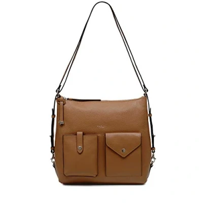 Image of Radley London Wilton Way Medium Zip Top Casual Leather Shoulder Bag Brown Size: M