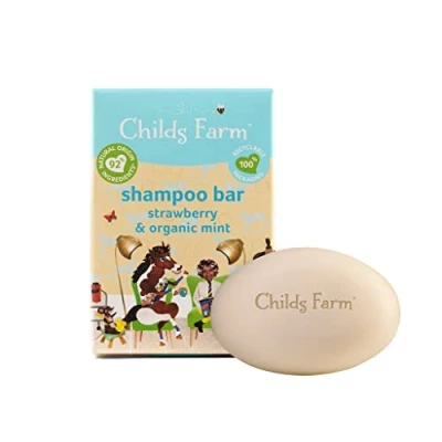 Image of Childs Farm Kids Shampoo Bar 60g Strawberry &amp; Organic Mint All Hair Types