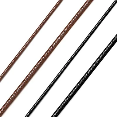 Image of Richsteel Long Necklaces For Women Mens Pendant Waxed String Cord Necklace Brown Leather Rope With Clasp