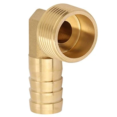 Image of 3/4&quot; Brass Barb Fittings 90 Degree Elbow Male Thread Coupling Joint Head Hose (16mm)
