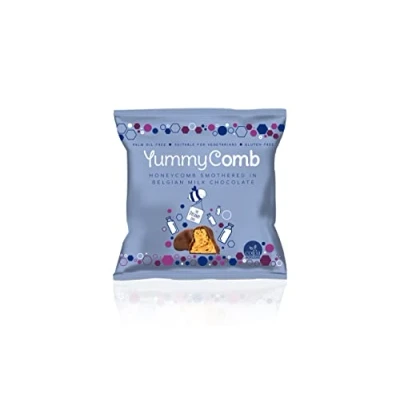 Image of Yummycomb Belgian Milk Chocolate Honeycomb Pocket Pack, 40g Pack of 12