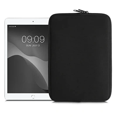 Image of kwmobile Neoprene Pouch Compatible with 9,7&quot; 11&quot; Tablet Universal Sleeve Case Cover Zipper for Black