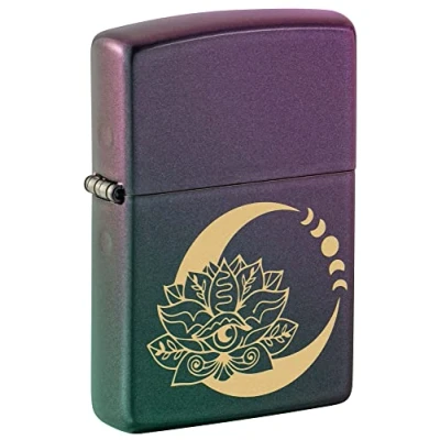 Image of Zippo Lotus Moon Design Iridescent Pocket Lighter