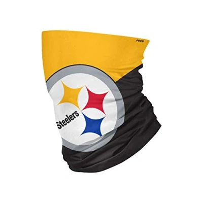 Image of FOCO NFL Pittsburgh Steelers Neck Gaiter, One Size, Big Logo