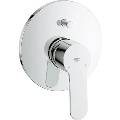 Image of GROHE Eurostyle Cosmopolitan Single Lever Shower/Bath Mixer Trim Set, 2 Way Diverter, Concealed Installation, Chrome, 24052002