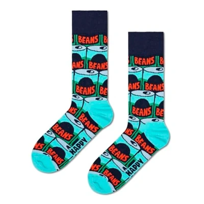 Image of Happy Socks Beans Sock for Men and Women, Turquoise, Size 36 40