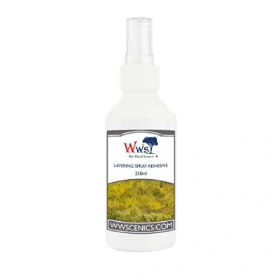 Image of War World Scenics Static Grass Layering Spray 250ml for Model Railway Dioramas &amp; Wargame Terrain