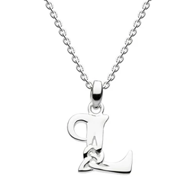 Image of Heritage Sterling Silver Celtic Initial L Necklace of Length 45.7cm