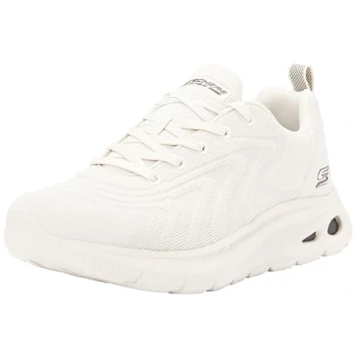 Image of Skechers Men&#039;s BOBS Unity Sleek Revive Trainers, Off White Engineered Knit, 5.5 UK