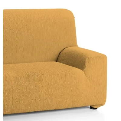 Image of Martina Home Emilia Elastic Sofa Cover, Mustard, 3 Seater