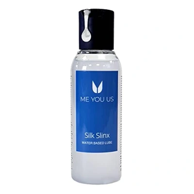 Image of Me You Us Silk Slix Water Based Lubricant Transparent 100ml Smooth and Sensual Experience Non Sticky Long Lasting Formula Safe for Use with All Types of Sex Toys Condoms