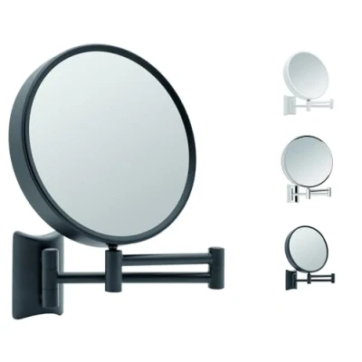 Image of Libaro Imola 360 Make Up Mirror with Wall Mounted, Shaving Double Sided Magnification (Black (3x/7x))