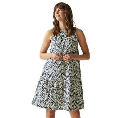Image of Regatta Orla Kiely Summer Sleeveless Dress II Jasmine Flower Blue, Size: 14