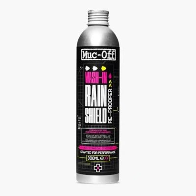 Image of Muc Off Wash In Rain Shield Re Proofer, 300ml DWR Treatment for Outdoor and Technical Clothing Waterproofing Jackets Coats
