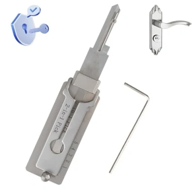 Image of NAUXIU Key Decoder Lock Pick,stainless Steel Decoder,master Decoder,sc1 Stainless Decoder,key Pick,utility Keys Steel,2 In 1 Pick and De Coder Tool