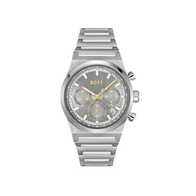 Image of BOSS Candor Watch silvercoloured/grey, Men&#039;s, Size: One Size, Silver coloured/grey