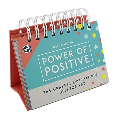 Image of Ginger Fox Relax Make Time 365 Days of Positive Affirmations Desk Pad Inspirational Quotes for Optimistic Thinking &amp; Self Empowerment Bright, Happy Colours to Enhance Any Workspace