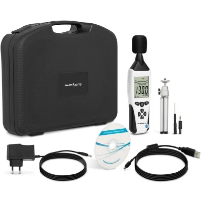 Image of Steinberg Systems Digital Sound Level Meter Pressure Noise Decibel Tester USB 30 130dB SBS SM 130C (Range 130dB, Accuracy ±1.4dB, Frequency Range 31.5Hz to 8kHz, Tripod)