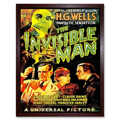 Image of Wee Blue Coo Movie Film Invisible Man Hg Wells Classic Horror Sci Fi USA Art Print Framed Poster Wall Decor 12X16 Inch