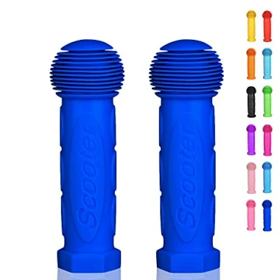 Image of OTFAITP Scooter Grip Handlebar 1 Pair Bicycle Fit for 2 3 4 Wheels Kid Kick Scooters,Children Bike,Drifting Scooter,Swing (Navy blue)