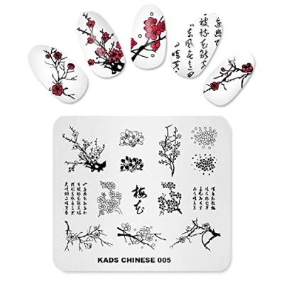 Image of KADS Nail Stamping Plate Chinese Style Art Stamp Template DIY Image Manicure Stencil Tools (CN005)