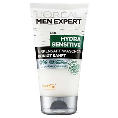 Image of L&#039;Oréal Men Expert Hydra Sensitive Wash with Birch Sap, Cleans and Men&#039;s Skin, Moisturizes without Alcohol (150ml)