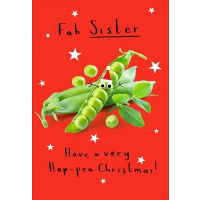 Image of Cards Hallmark Hap pea Christmas Sister Greeting