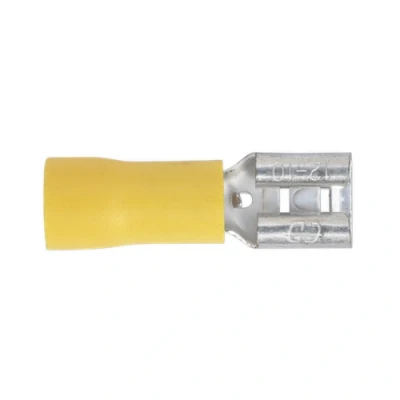Image of Sealey Push On Terminal 6.3mm Female Yellow Pack of 100
