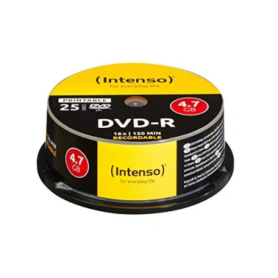 Image of Intenso 4801154 DVD R 16x Printable 25 Pack Cakebox