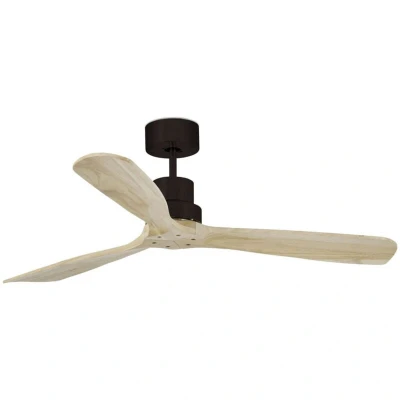 Image of Lantau Large Brown, Pine Ceiling Fan With DC Motor, 6 Speed