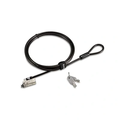 Image of Kensington Slim NanoSaver 2.0 Keyed Laptop Lock, Lockable Device Security Tether for Portable Computers, Lie Flat Thin Profile, Universal Fit, 1.8m Strong Carbon Steel Cable (K65021WW)