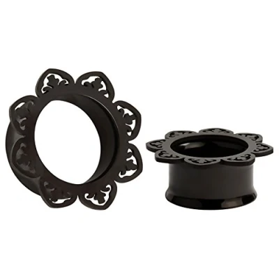 Image of KUBOOZ Stainless Steel Ear Piercing Flesh Tunnels Double Flared Stretcher Saddle 8 20mm,