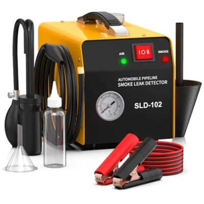 Image of GODIAG SLD 102 Evap Vacuum Smoke Machine Automotive Leak Detector 12V Vehicles, Diagnostic Tester for Pipeline Fuel Leakage Detection,Yellow
