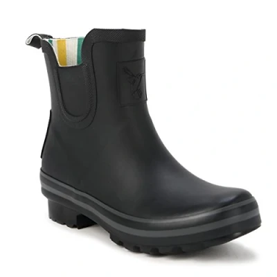 Image of Evercreatures Ladies All Black Meadow Wellies Ankle UK4/EU37