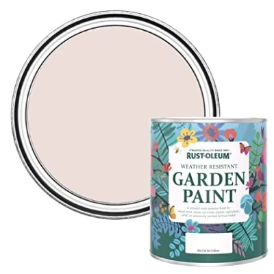 Image of Rust Oleum Pink Mould Resistant Garden Paint in Matt Finish Elbow Beach 750ml