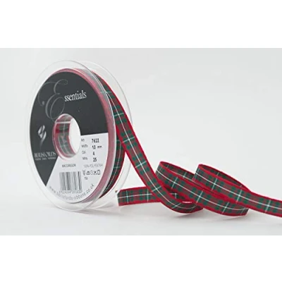 Image of Berisfords Polyester Tartan, Macgregor, 10.4 x 1.6 cm