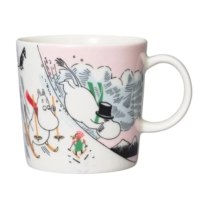 Image of アラビア Arabia Moomin 1068266 Sliding Mug with Handle Made of Vitroporcelain, Capacity: 300 ml, Dimensions: 11 x 8.3 8.1 cm