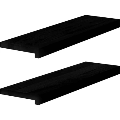Image of vidaXL Window Sills 2 pcs Dark Brown 70x20x2 cm Solid Wood Oak