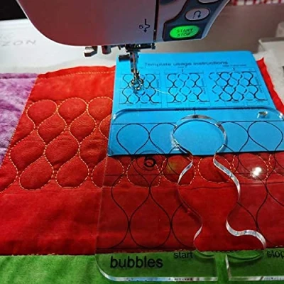 Image of Bubble Border Template for Quilting Fits Inside FMQ Grip 5