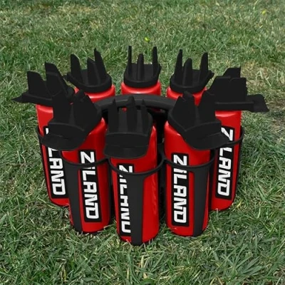 Image of Ziland Hybrid Water Bottle Set (8 x 1 Litre Bottles Carrier)(Red/Black Black Carrier)