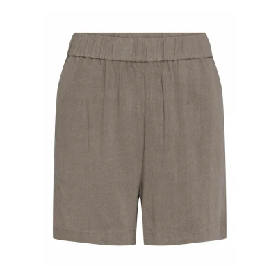 Image of PIECES Women&#039;s PCVINSTY HW Linen Shorts NOOS, Fossil, XS