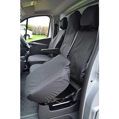 Image of Van Demon Tailored Seat Covers for Renault Trafic Buisness Plus/Sport (2014 ) [Driver + Folding Double Passenger Seat] Airbag Compatible, Heavy Duty Work Protection Accessories